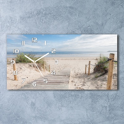 Horloge murale horizontale Plage