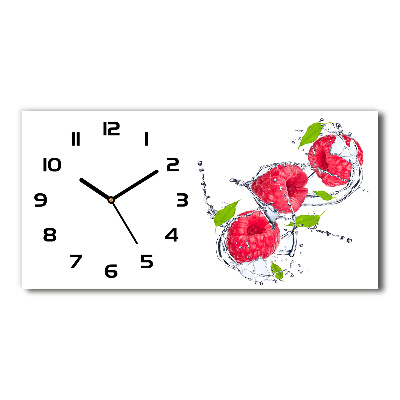 Horloge rectangulaire horizontale Framboise et eau