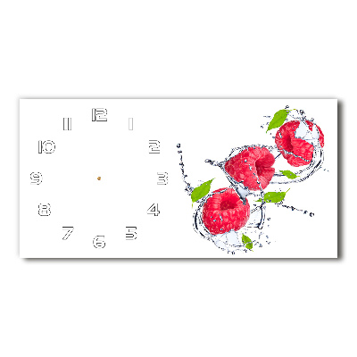 Horloge rectangulaire horizontale Framboise et eau