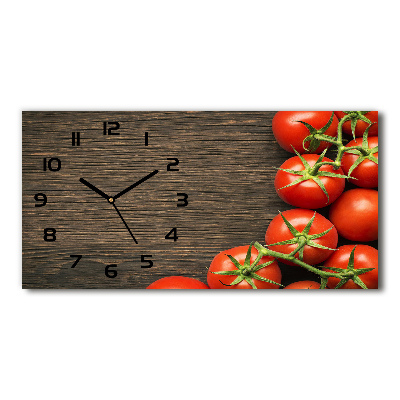 Horloge horizontale Tomates sur bois