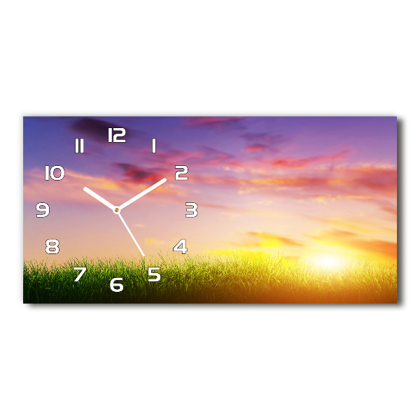 Horloge rectangulaire horizontale Coucher de soleil