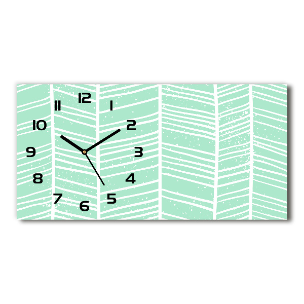 Horloge rectangulaire horizontale Motif à chevrons