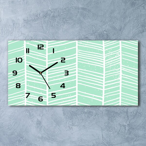 Horloge rectangulaire horizontale Motif à chevrons