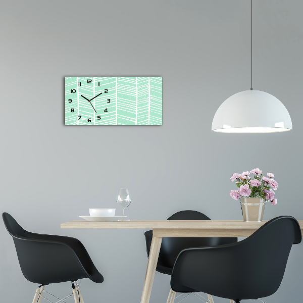 Horloge rectangulaire horizontale Motif à chevrons