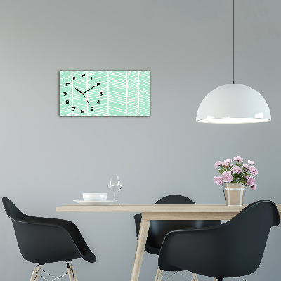 Horloge rectangulaire horizontale Motif à chevrons