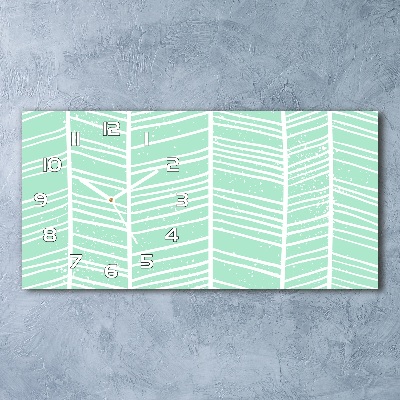 Horloge rectangulaire horizontale Motif à chevrons