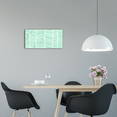 Horloge rectangulaire horizontale Motif à chevrons