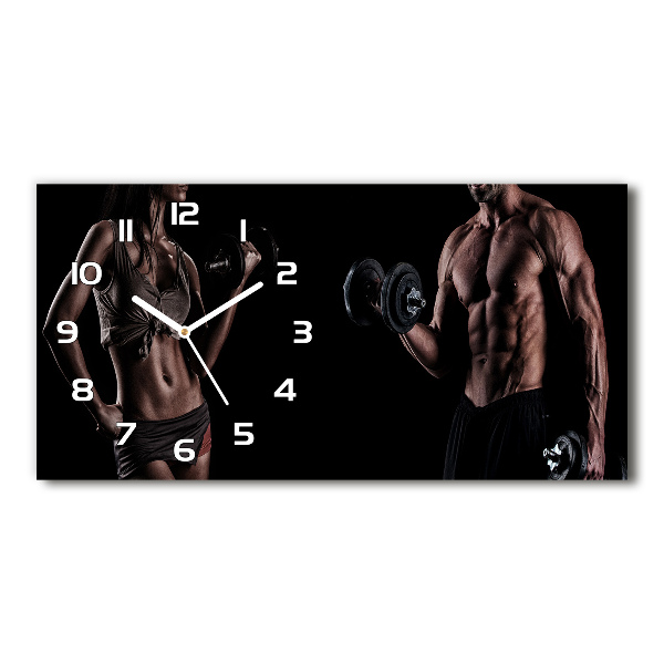 Horloge rectangulaire horizontale Structure musculaire