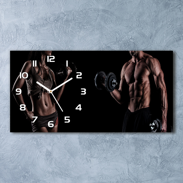 Horloge rectangulaire horizontale Structure musculaire