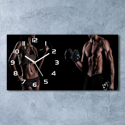 Horloge rectangulaire horizontale Structure musculaire