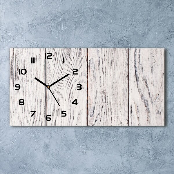 Horloge rectangulaire horizontale Mur en bois