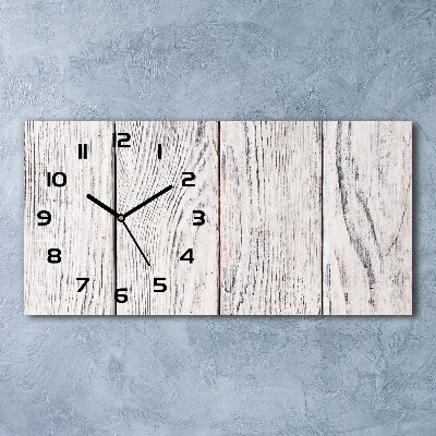 Horloge rectangulaire horizontale Mur en bois