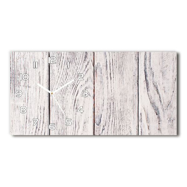 Horloge rectangulaire horizontale Mur en bois