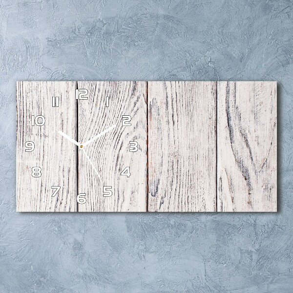 Horloge rectangulaire horizontale Mur en bois
