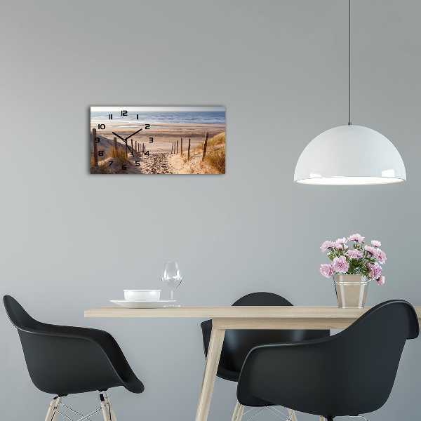 Horloge horizontale en verre Dunes côtières