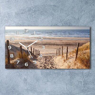 Horloge horizontale en verre Dunes côtières