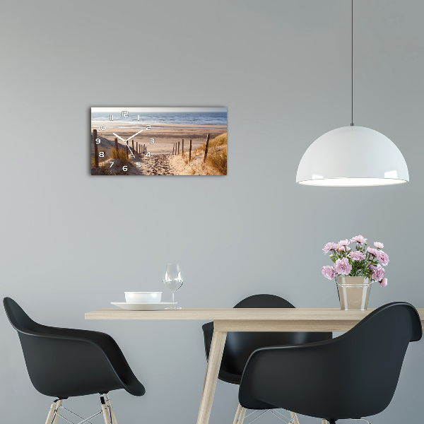 Horloge horizontale en verre Dunes côtières