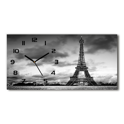 Horloge rectangulaire horizontale Tour Eiffel signe de Paris