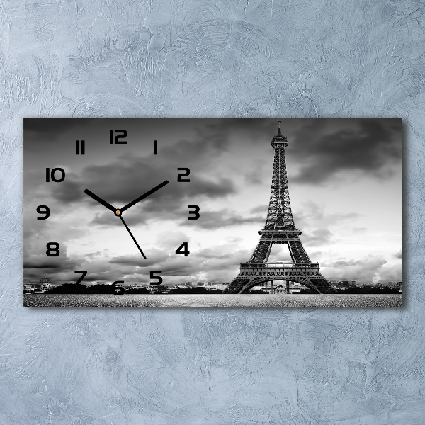 Horloge rectangulaire horizontale Tour Eiffel signe de Paris