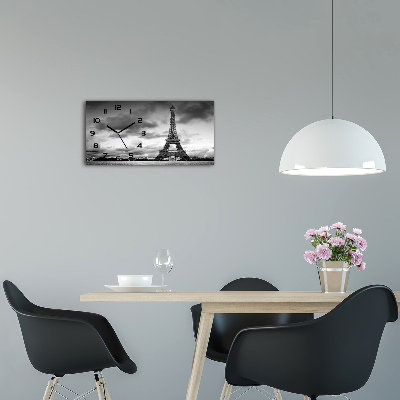 Horloge rectangulaire horizontale Tour Eiffel signe de Paris