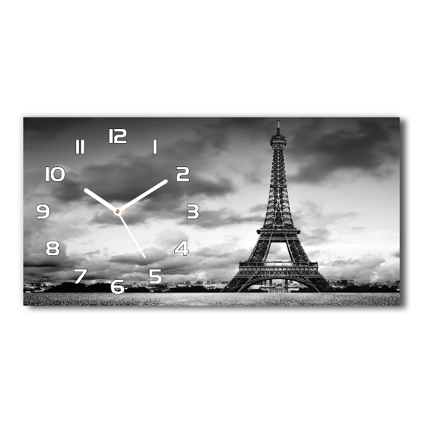 Horloge rectangulaire horizontale Tour Eiffel signe de Paris