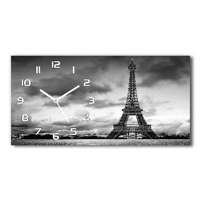 Horloge rectangulaire horizontale Tour Eiffel signe de Paris