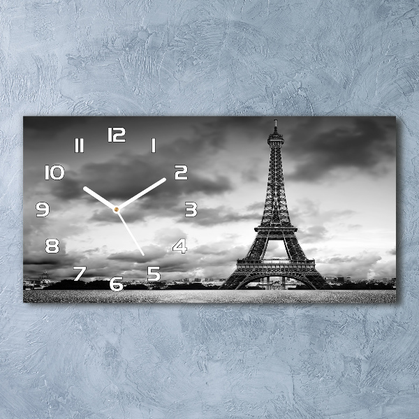 Horloge rectangulaire horizontale Tour Eiffel signe de Paris