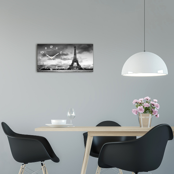 Horloge rectangulaire horizontale Tour Eiffel signe de Paris