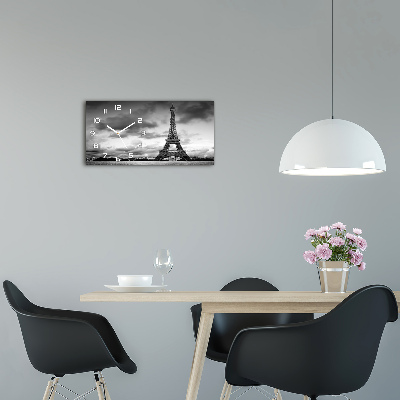 Horloge rectangulaire horizontale Tour Eiffel signe de Paris