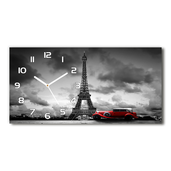 Horloge murale horizontale Tour Eiffel Paris