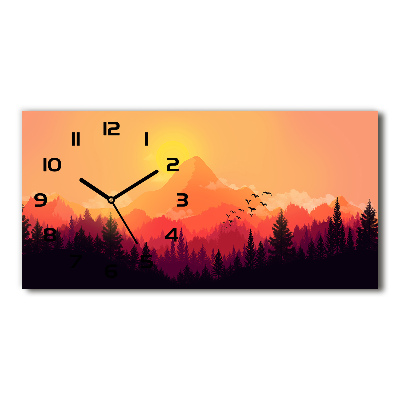 Horloge horizontale Paysage de montagne