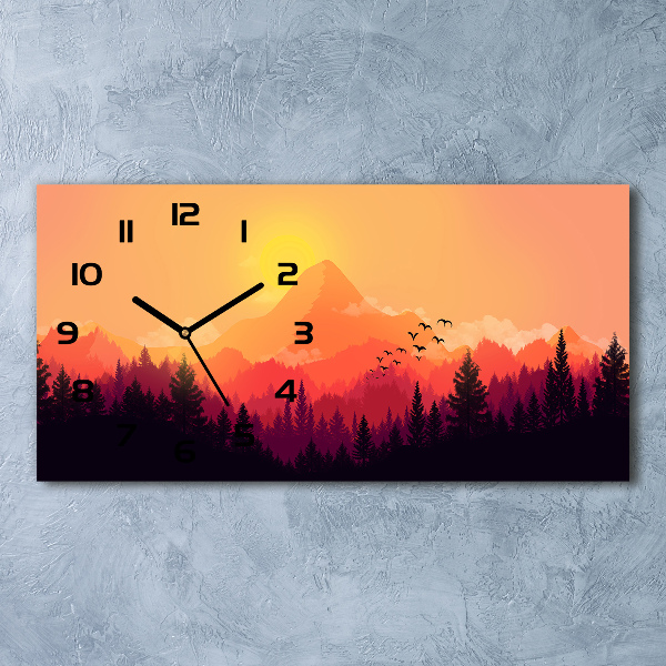 Horloge horizontale Paysage de montagne
