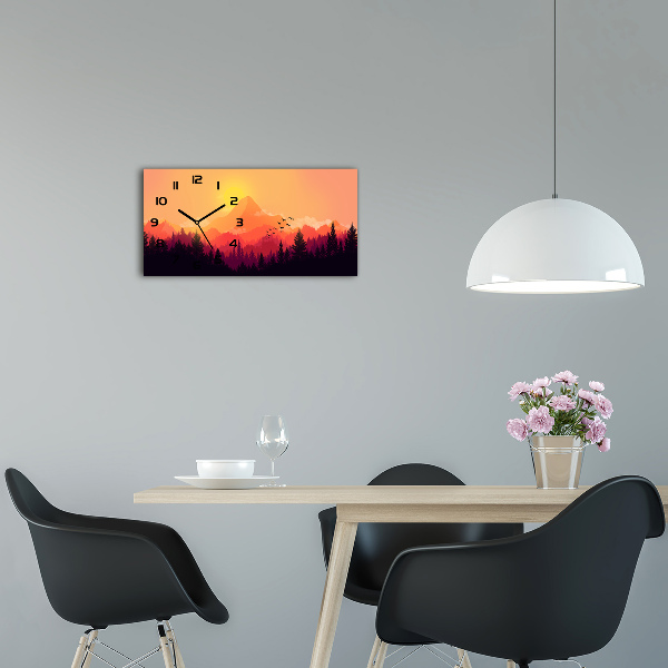Horloge horizontale Paysage de montagne