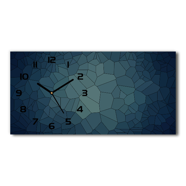 Horloge horizontale en verre Abstraction