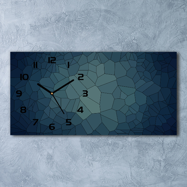 Horloge horizontale en verre Abstraction