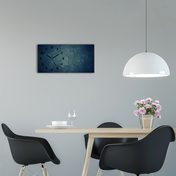 Horloge horizontale en verre Abstraction