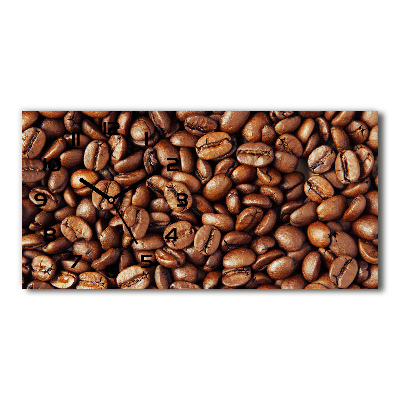 Horloge rectangulaire horizontale Thème du café