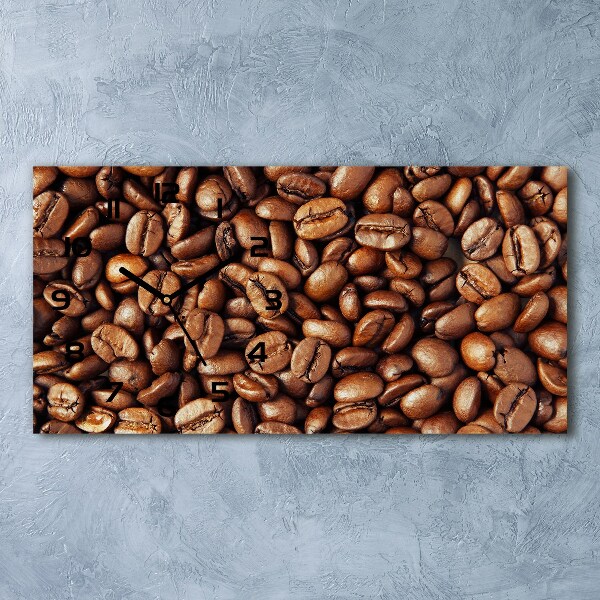 Horloge rectangulaire horizontale Thème du café