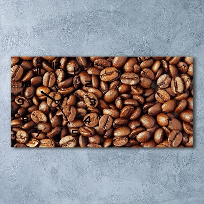 Horloge rectangulaire horizontale Thème du café