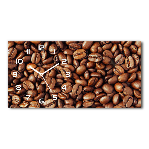 Horloge rectangulaire horizontale Thème du café