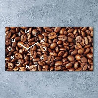 Horloge rectangulaire horizontale Thème du café