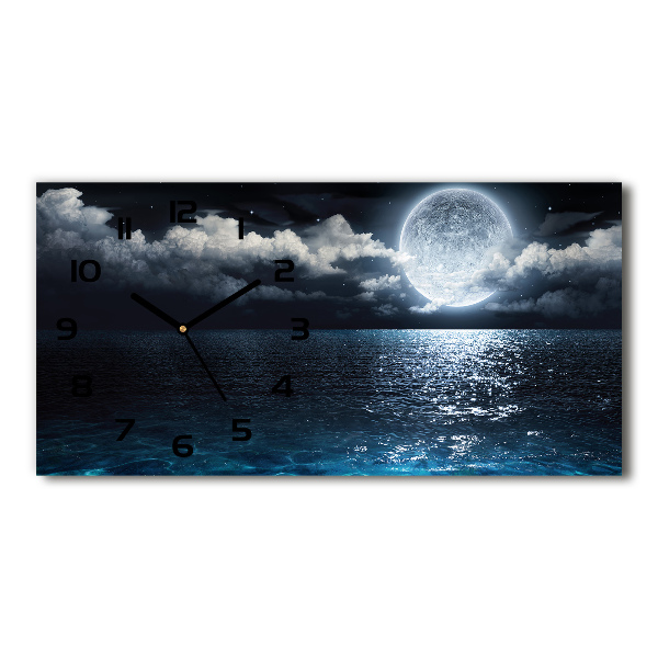 Horloge horizontale en verre Pleine Lune