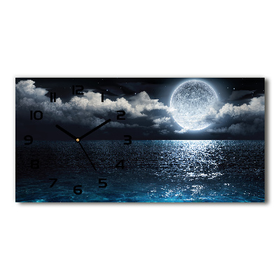 Horloge horizontale en verre Pleine Lune