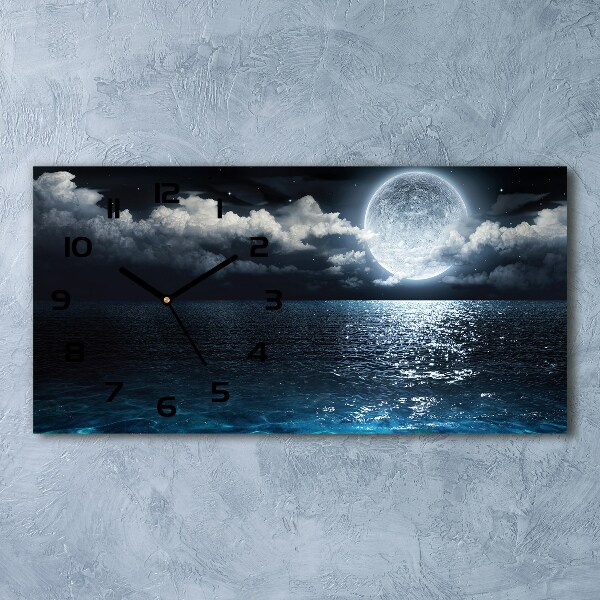 Horloge horizontale en verre Pleine Lune