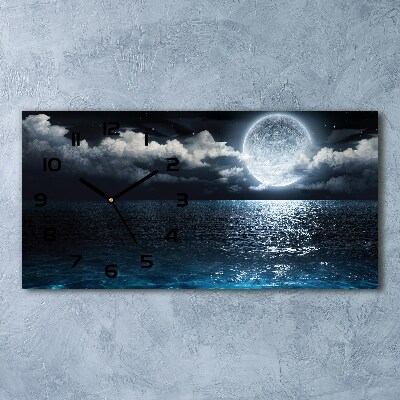 Horloge horizontale en verre Pleine Lune