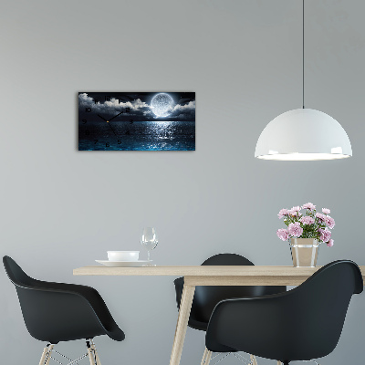 Horloge horizontale en verre Pleine Lune
