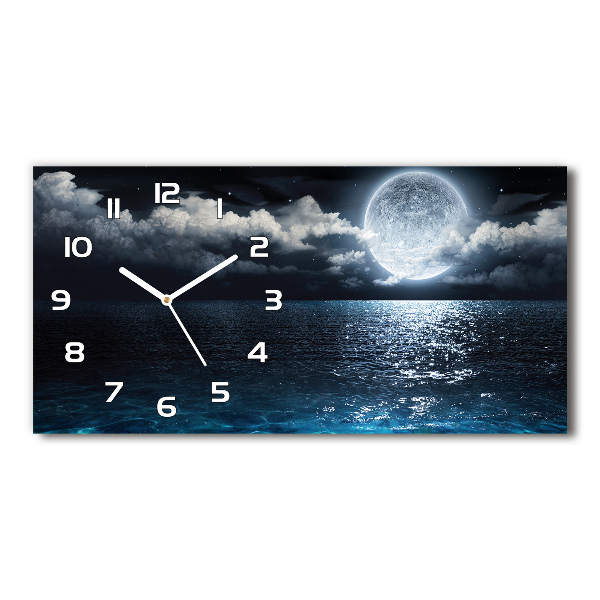 Horloge horizontale en verre Pleine Lune