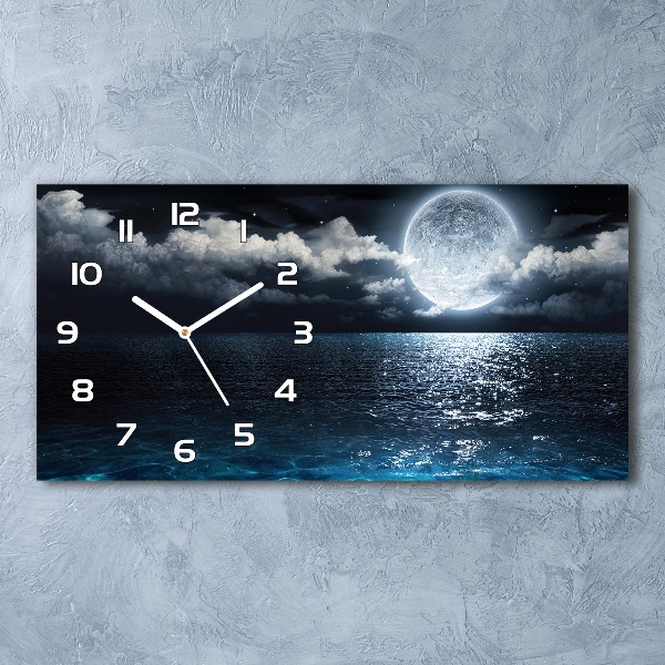 Horloge horizontale en verre Pleine Lune