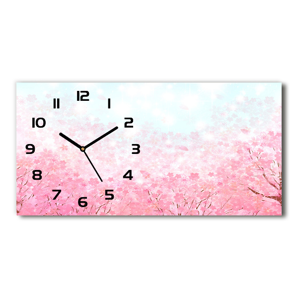 Horloge horizontale Fleurs de cerisier