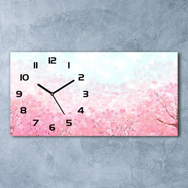 Horloge horizontale Fleurs de cerisier